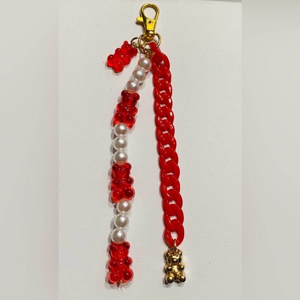 Red Gummy Bear Bag Charm | Gummy Bear Keychain
